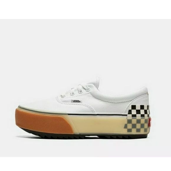 Vans Era Stacked White Checkerboard Sneakers - Picture 3 of 12